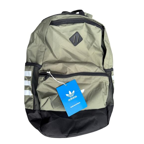 Adidas ORIGINALS BASE BACKPACK LEGACY GREEN/WHITE/BLACK #5150472 NWT